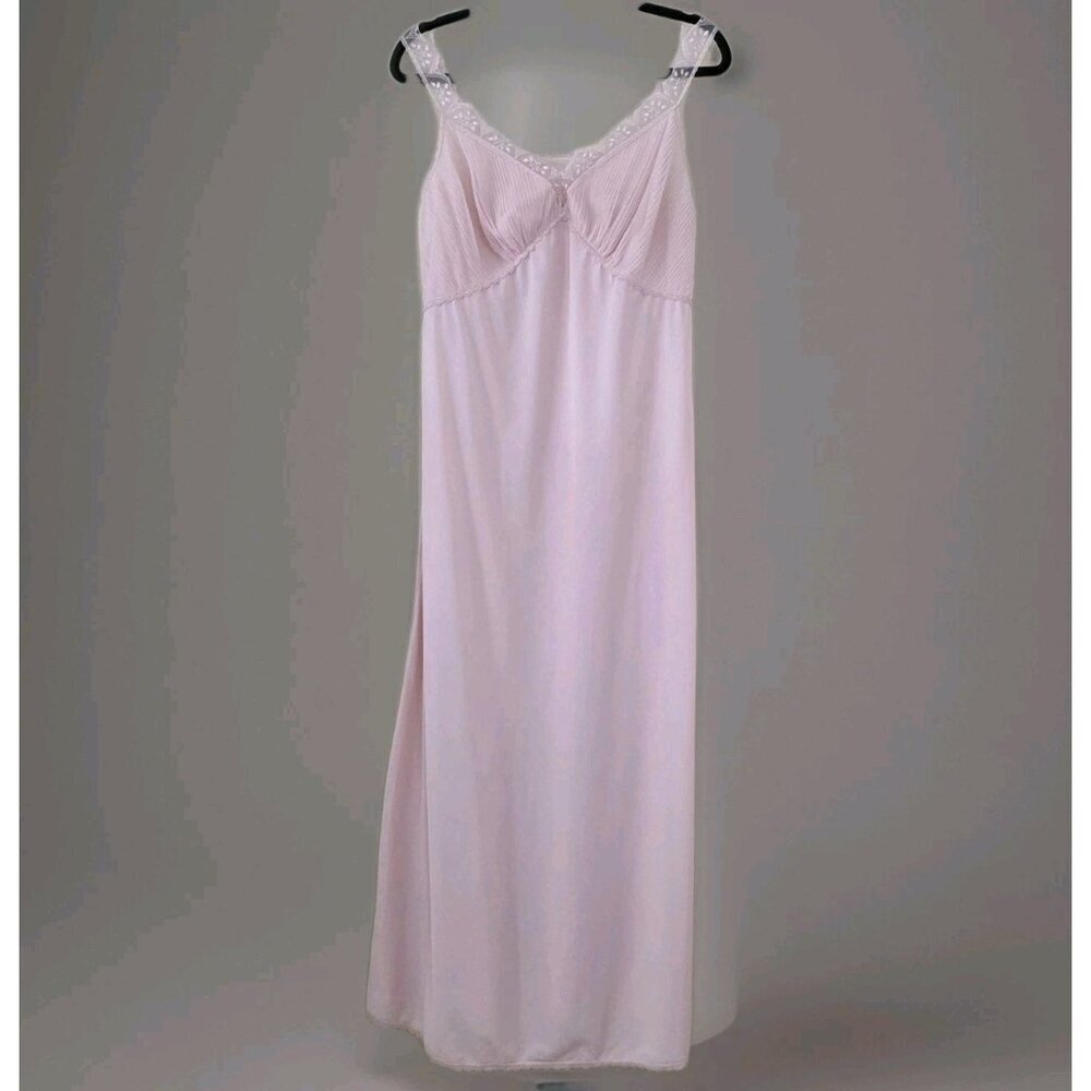Vintage Fibra Anic Nivion IT 4 / L Full Slip Nightgown Babydoll Nylon Lace Italy